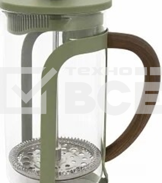 Френч-пресс DOMENIK DMF251 COLOR&WOOD серо-зеленый 350 мл