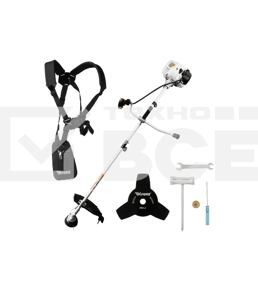 Триммер бензиновый Kranz KR-52, 52см3, 3 л.с, разборная штанга