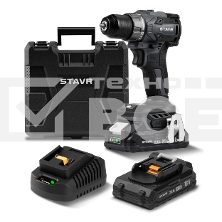 Дрель-шуруповерт СТАВР SDD 18BL-2K, 18 В, 2 Ач, 50 Нм, бесщеточный
