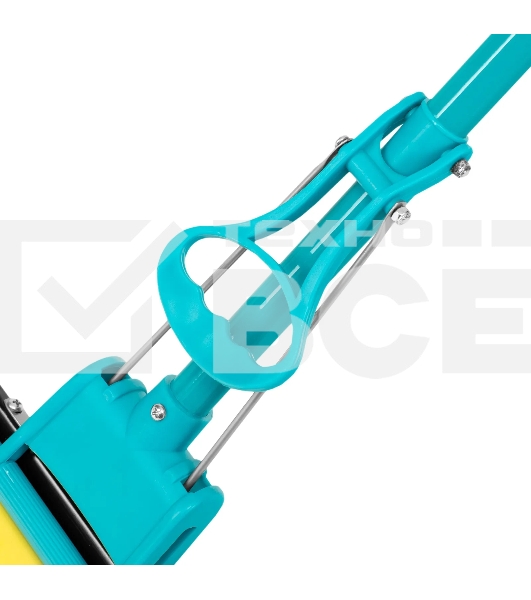 Швабра отжимная Home Palisad 110 см, губка PVA 26х5,5х6 см, телескопическая рукоятка, бирюзовая