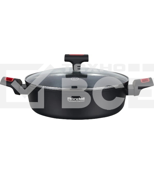 Сотейник Rondell Urban Pro RDA-1988 d=26см, (с крышкой) черный