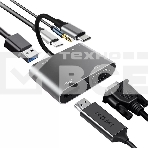 Адаптер USB Type-Cm-->VGA, HDMI 4k*30Hz, USB3.0, PD, Audio,iOpen (Aopen/Qust/VCOM)<ACU4511>, фото24