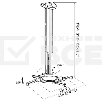 Кронштейн для проектора Cactus CS-VM-PR05L-AL серебристый макс.10кг настенный и потолочный поворот и наклон, фото2