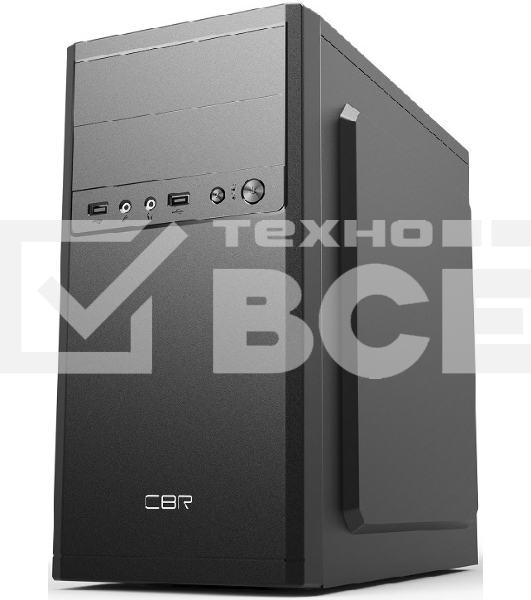 Компьютерный корпус mATX Minitower RD873, c БП PSU-ATX450-12EC, 2*USB 2.0, HD Audio+Mic, Black CBR PCC-MATX-RD873-450W