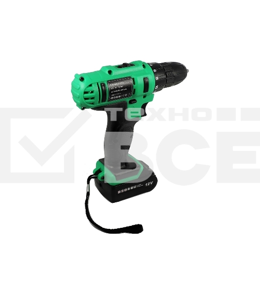 Дрель-шуруповерт Zitrek Greenpower 12-Li 063-4074, Аккумуляторная, 12В, 2 АКБ, Кейс