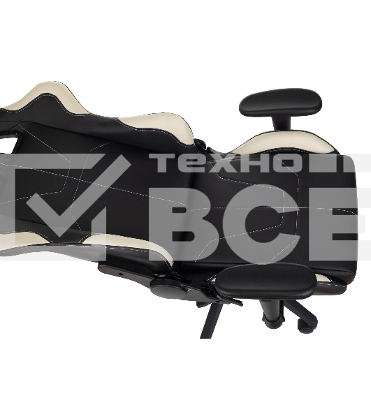 Кресло игровое Бюрократ VIKING 5 AERO WHITE черный/белый искусственная кожа