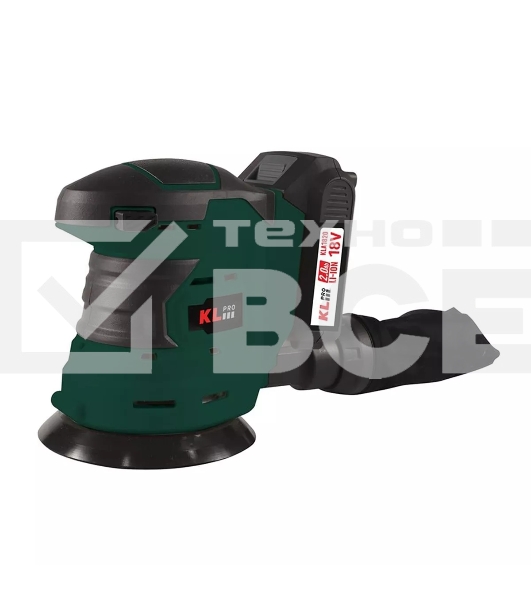 Эксцентриковая шлифовальная машина аккумуляторная KLPRO KLEZ18-20 (18В, Li-ion-2шт, 2.0А·ч, ЗУ 2,4А)