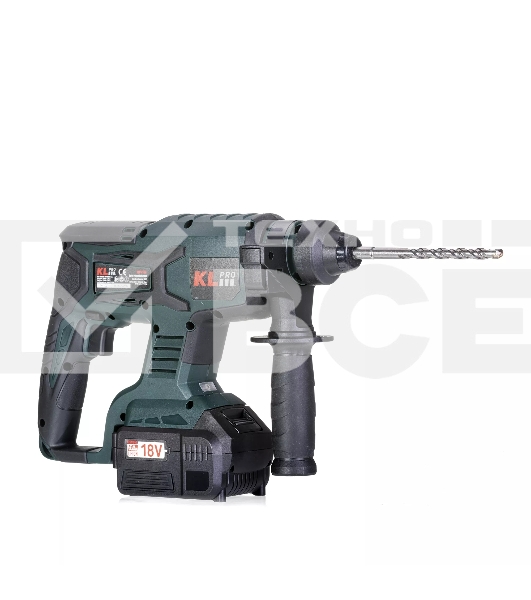 Профессиональный бесщеточный перфоратор аккумуляторный KLPRO KLPM18B-50 (18В, Li-ion-2шт, 5.0А·ч, 1,7Дж, SDS-plus, З/У,сумка)