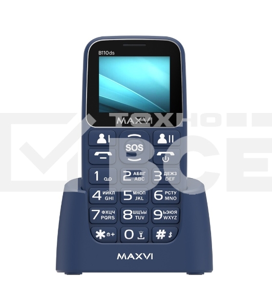 Мобильный телефон Maxvi B110ds синий