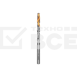 Сверло спиральное по металлу Denzel 5,5 x 93мм, Р6М5, Golden Tip, многогранная заточка