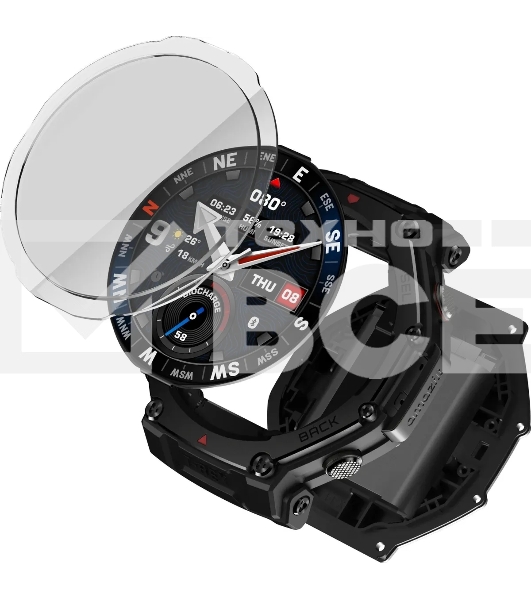 Смарт-часы Amazfit T-rex 3 Pro A2444 48мм 1.5' AMOLED корп.черный рем.черный разм.брасл.:22мм (1747201)