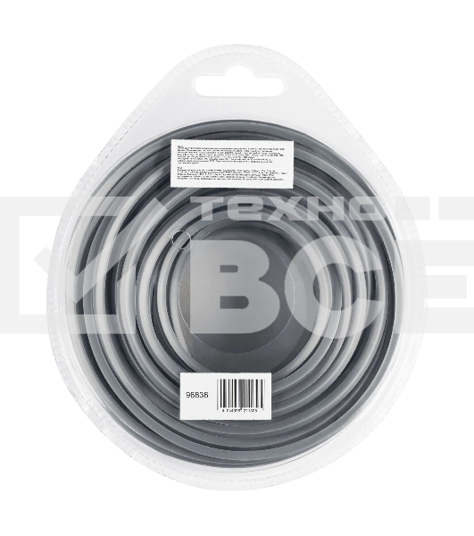 Леска для триммера Denzel армированная алюминием квадратная, 3,0мм х 15м, блистер ALUFLEX