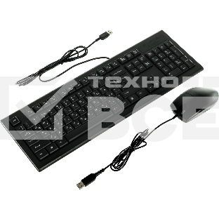 Комплект клавиатура+мышь A4Tech KR-8520D проводной, USB, 1200 DPI, чёрный