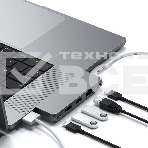 USB-концентратор Satechi Pro Hub Mini (2xUSB 3.0, USB Type-C, USB Type-C 4, RJ-45, Mini jack), Серый космос ST-UCPHMIM, фото3