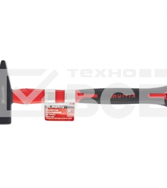 Молоток слесарный Matrix ''optimal'', 100 г, фибергласовая обрезиненная рукоятка, квадратный боек