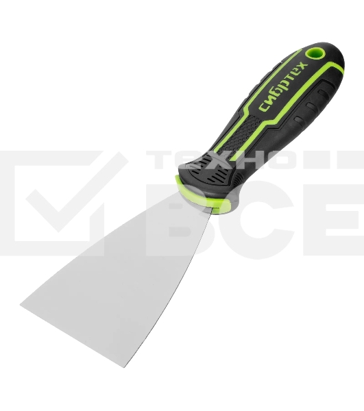 Шпательная лопатка из нержавеющей стали Сибртех 65 мм, двухкомпонентная рукоятка