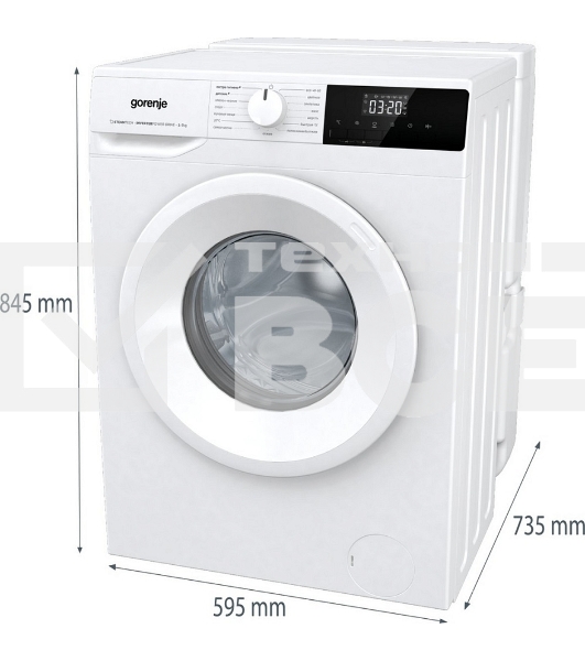Стиральная машина Gorenje W2NHPI72SCSIRV белый загрузка фронтальная 7 кг, 1200 об/мин., класс: А