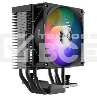 Кулер PCCooler R400 ARGB черный 92мм алюминий+медь 2200r[m 30db 4-pin 180W 133мм