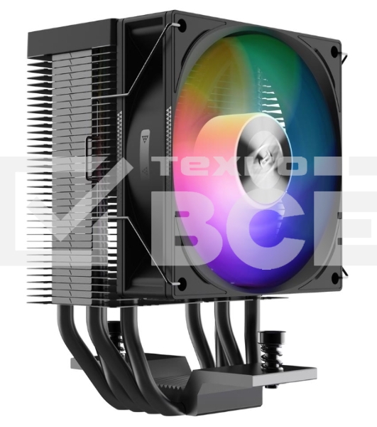 Кулер PCCooler R400 ARGB черный 92мм алюминий+медь 2200r[m 30db 4-pin 180W 133мм