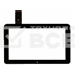Сенсорное стекло (тачскрин) для DNS AirTab E102. черное, фото 1