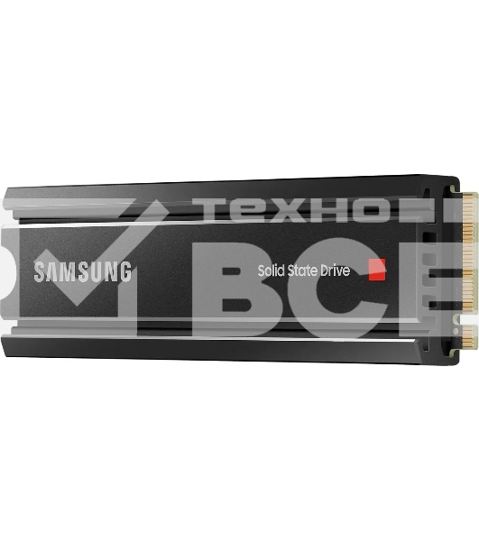 Накопитель SSD Samsung 980 PRO MZ-V8P2T0CW, 2Tb, PCIe 4.0 x4, M.2 2280, NVMe, R/W 7000/5100, с радиатором