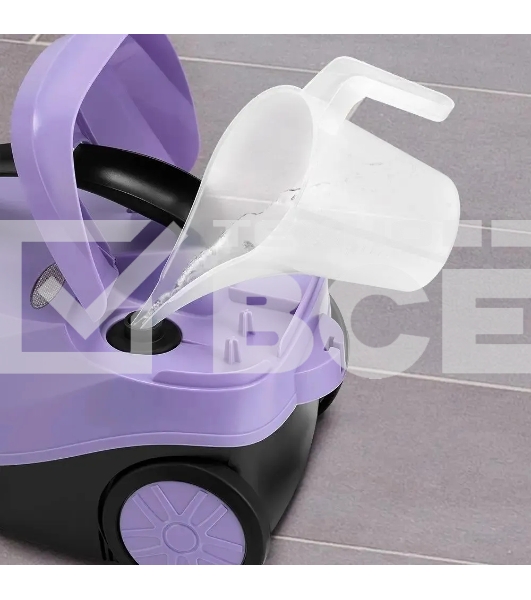 Пароочиститель напольный Kitfort КТ-9185 2000Вт черный/сиреневый