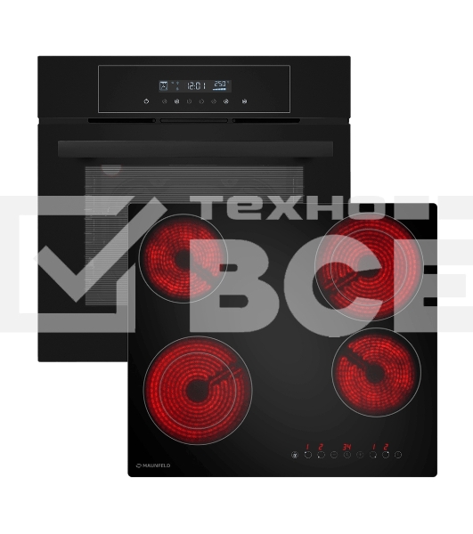 Встраиваемый комплект Maunfeld Bergen черный/черный