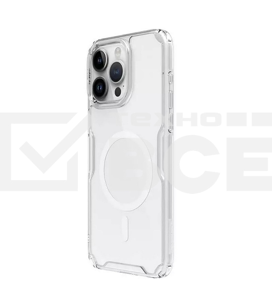 Чехол Nature TPU Pro Magnetic Case, белый, (AP IP15 Pro Max)