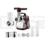 Мясорубка BRAYER 1601BK, 1300 Вт,реверс, насадки кеббе, колбасы, 2 диска, отсек для хранения, толкат, фото9