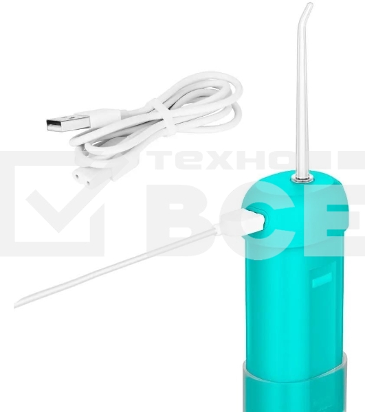 Ирригатор Kitfort КТ-2988 портатив. 2насад. белый/бирюзовый
