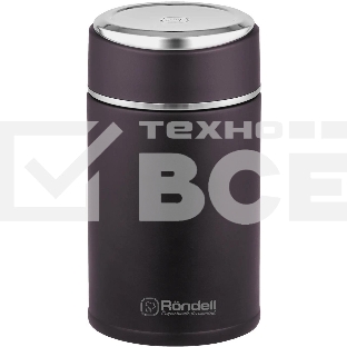 Термос для еды Rondell Tierno RDS-1661 0.7л. бордовый с чехлом картонная коробка