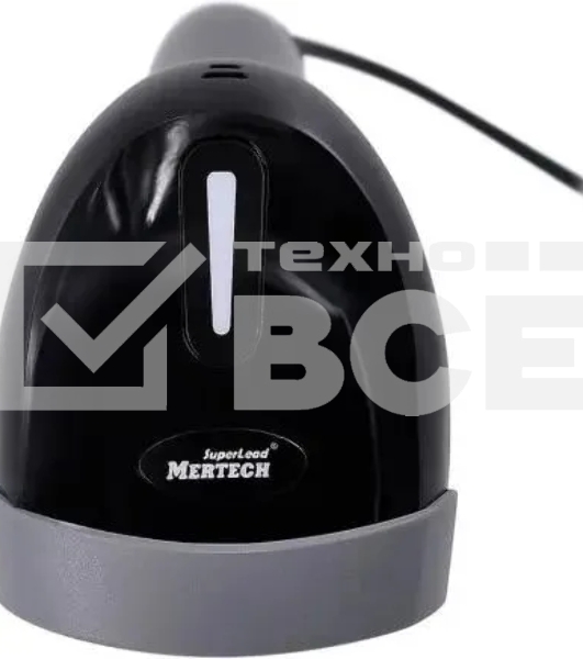 Сканер штрих-кода ручной Mertech 1300 P2D 1D/2D имидж, проводной, 100 скан/сек, USB-HID; USB-COM - эмуляция, чёрный