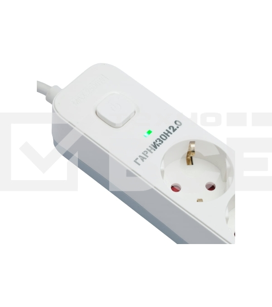 Сетевой фильтр Гарнизон 2.0 Мультипорт EPS-4-U3-W-2, 4 р, 10А, 3xUSB, 2м, ур.защиты 2+, белый, пакет
