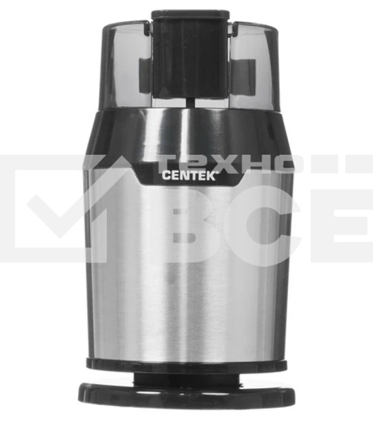 Кофемолка Centek CT-1362 (сталь) 200Вт, 60гр, стальн стакан, стальн чаша, прозрачная крышка