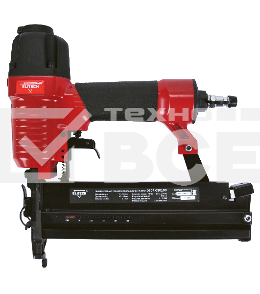 Пистолет гвоздескобозабивной Elitech 0704.030100 красный/черный