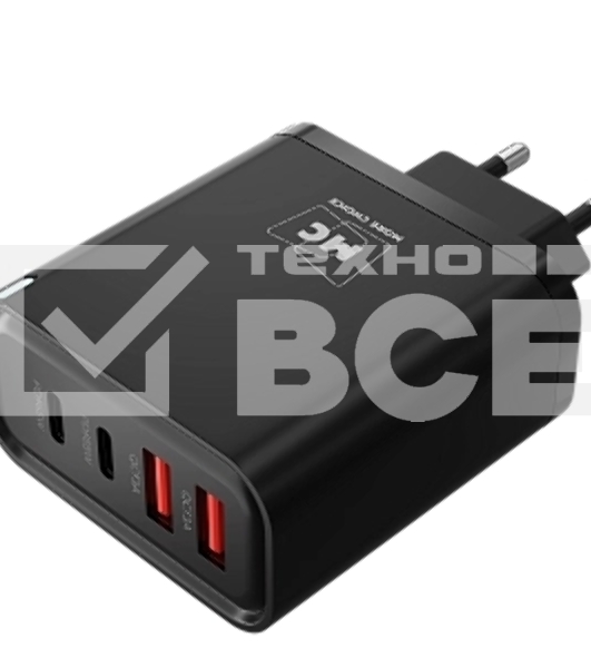 Сетевое зарядное устройство MORE CHOICE NC95 2USB+2Type-C 3.0A PD 65W, черный
