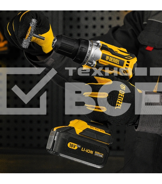 Щетка для дрели Denzel 50 мм, плоская, со шпилькой, нержавеющая витая проволока