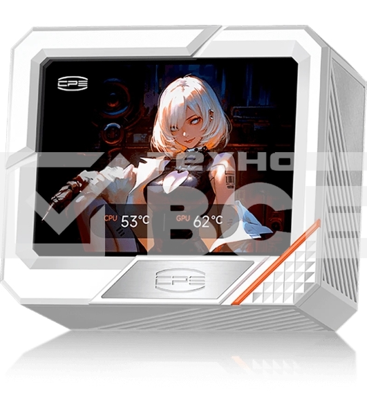 Система охлаждения PCCooler GT360 ARGb Display WH (310W, 360мм, LED temp., белый, ARGb/Fans: 3x120мм, 99CFM, 41.5dBA, 3000RPM/Pump 15dBA, 2600RPM, Rad thickness 27мм/S: 1851, 1700, 1200, 115X, AM5, AM4)