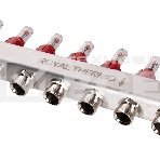 Коллектор Royal Thermo нерж. в сборе с расходомерами 1