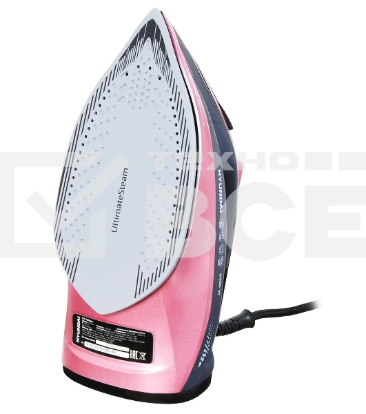 Утюг Hyundai H-SI01623 2400 Вт черный/розовый