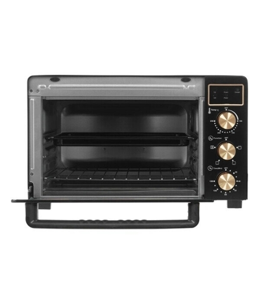 Мини-печь Kraft KF-MO 3506 KGLB (черный/золото) с дисплеем