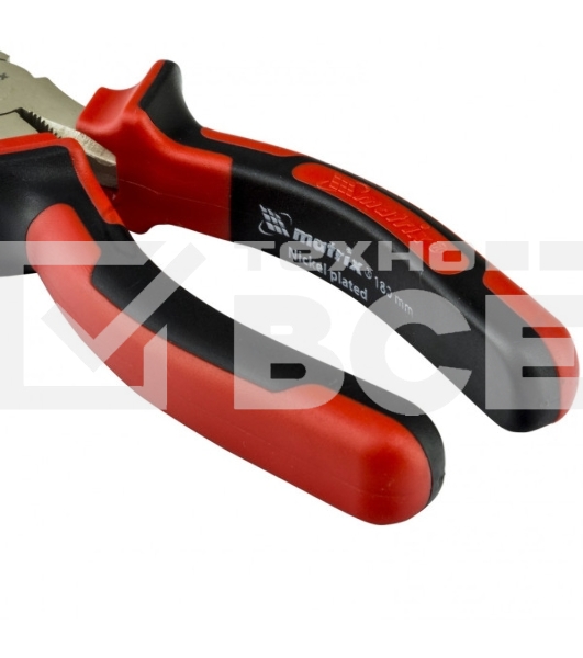 Длинногубцы Matrix 17422 NICKEL 180 мм, изогнутые никелированные, двухкомпонентные рукоятки