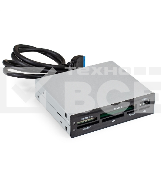 Кард-ридер ExeGate CR-611U3/черный/SD/SDHC/SDXC/MMC/microSD/T-Flash/CF/MS/MS micro/XD/USB 3.0/металл/пластик
