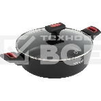 Сотейник Rondell Urban Pro RDA-1988 d=26см, (с крышкой) черный, фото 1