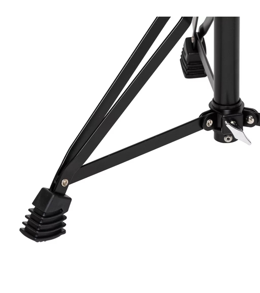 Стул для барабанщика STAGG DT-32 BK высота 50-63 см, 5 ступеней, диаметр сиденья 320 мм, стальная ось с резьбой и фиксатором, максимальная статичная нагрузка 150 кг, вес 3,1 кг, покрытие черный винил, отделка черная