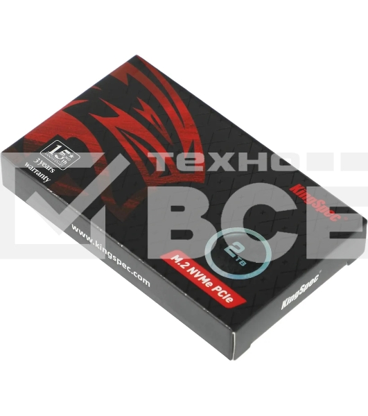 Накопитель SSD KingSpec NX-2TB, 2000GB, PCIe 3.0 x4, M.2 2280, NVMe, R/W 3400/3100
