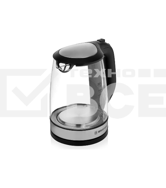 Чайник электрический BRAYER BR1040BK 2220Вт, 2 л, стекл., черный.
