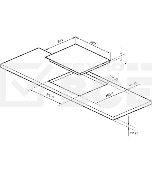 Индукционная варочная поверхность LEX EVI 641C IV слоновая кость