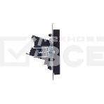 Розетка компьютерная двойная IEK BRITE РК10-2-БрЧ RJ45 кат.5E черный, фото4