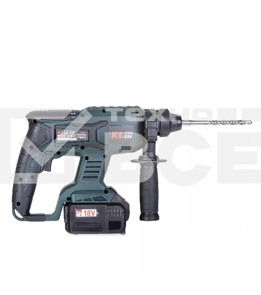 Профессиональный бесщеточный перфоратор аккумуляторный KLPRO KLPM18B-50 (18В, Li-ion-2шт, 5.0А·ч, 1,7Дж, SDS-plus, З/У,сумка)